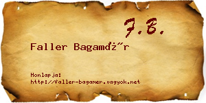 Faller Bagamér névjegykártya